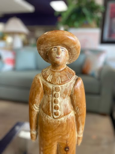 Wooden statue guy 24"